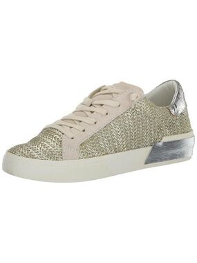 Dolce Vita Zina Lace Up Sneaker in Platinum - Size 8